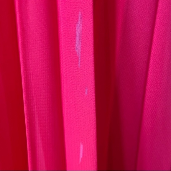 SOLD - Pleated OMBRE HALTER MAXI DRESS - PINK RED - Picture 9 of 9